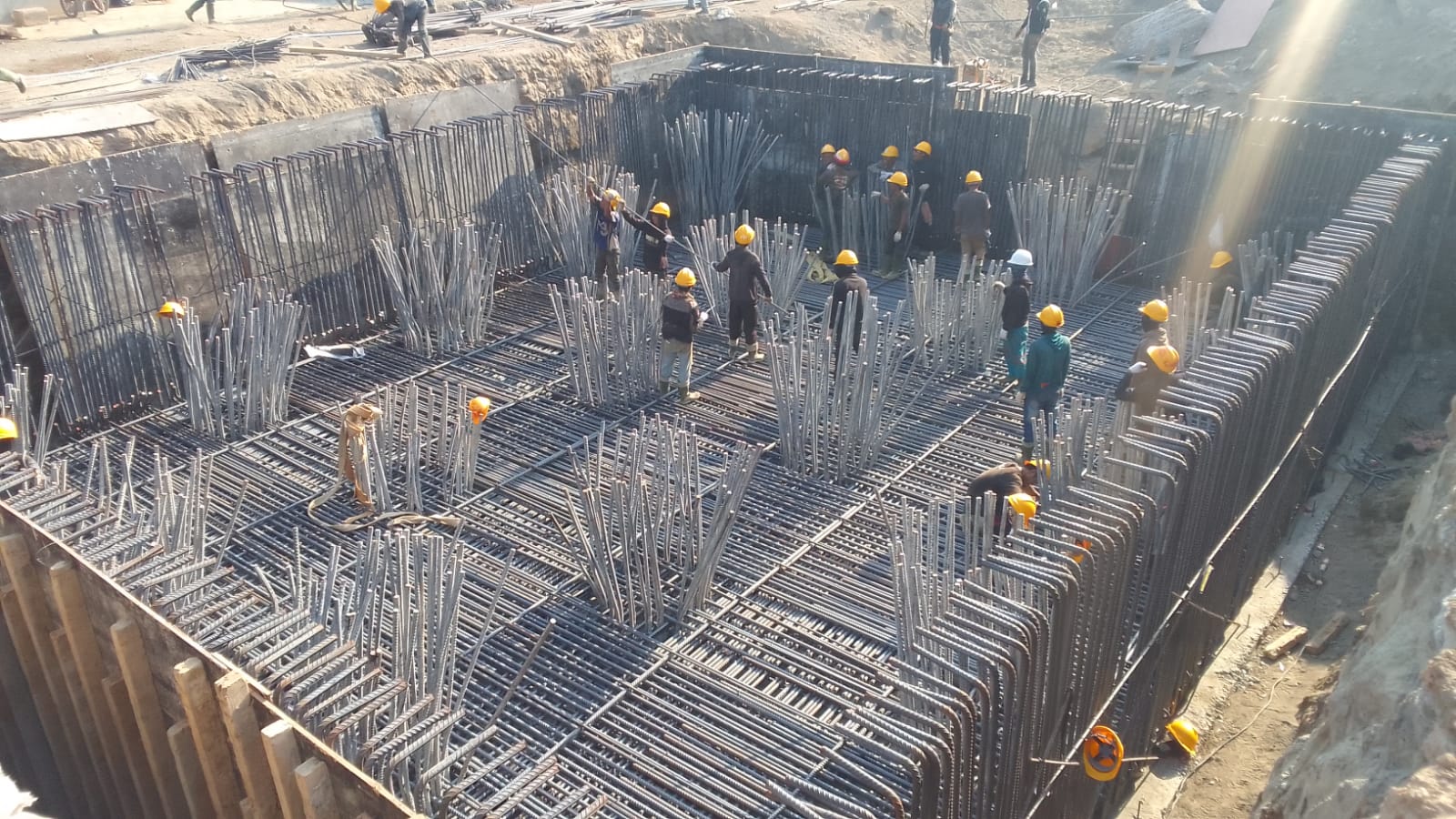 Pekerjaan pembesianBottom Pile Cap P 69
